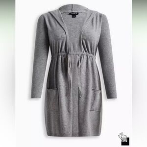 Torrid Everyday Plush Anorak Hooded Cinched Waist Sweater